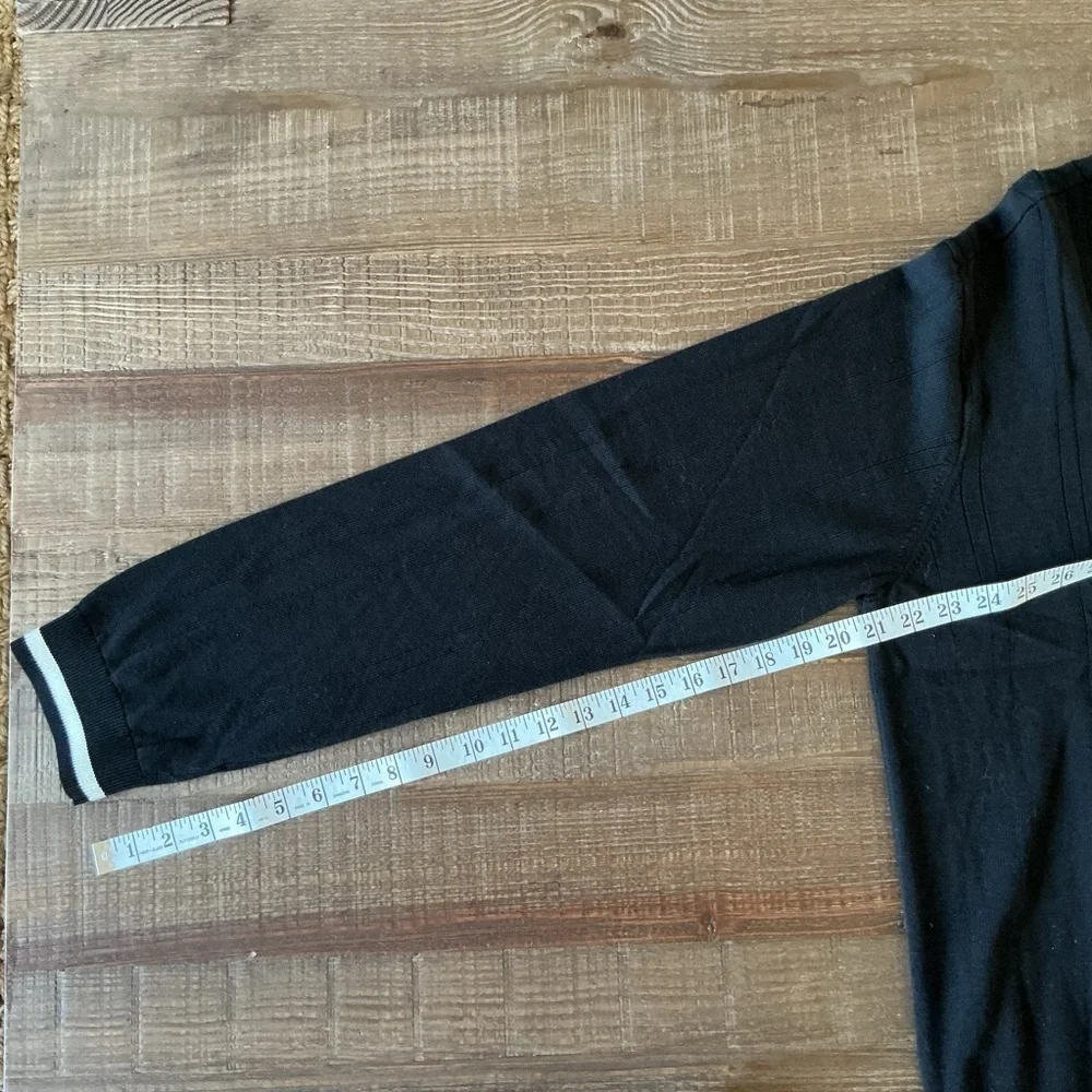 Dickies Men's Black White Details Lewistown Cardigan Zip Up Sweater Size XL